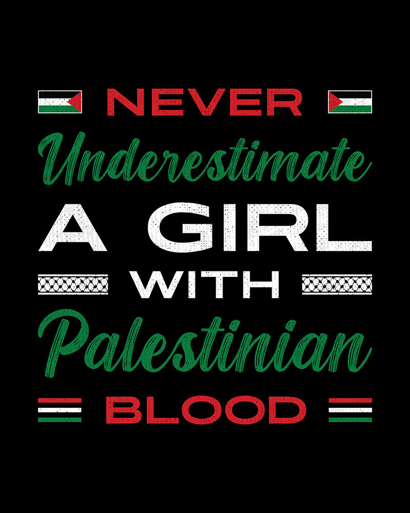 T-shirt unisexe de citation de fille de sang palestinienne