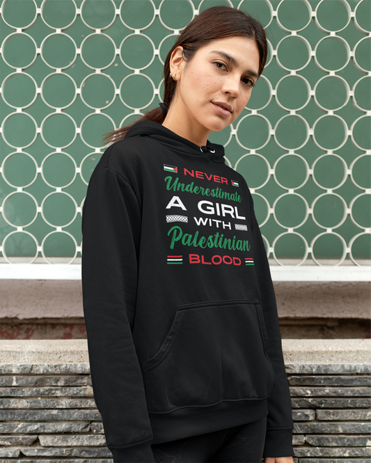 Palestinian Blooded Girl Quote Unisex Hoodie