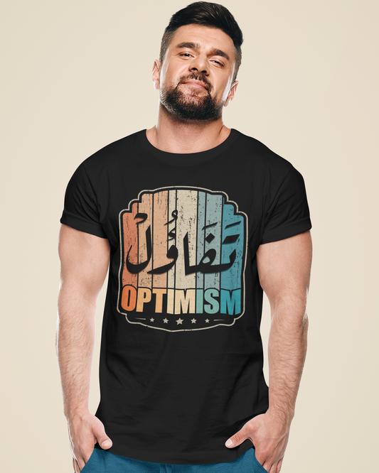 Optimisme - Écriture arabe + T-shirt unisexe anglais