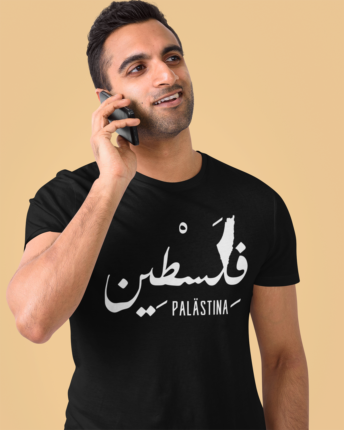 Palästina + Script arabe et carte T-shirt unisexe