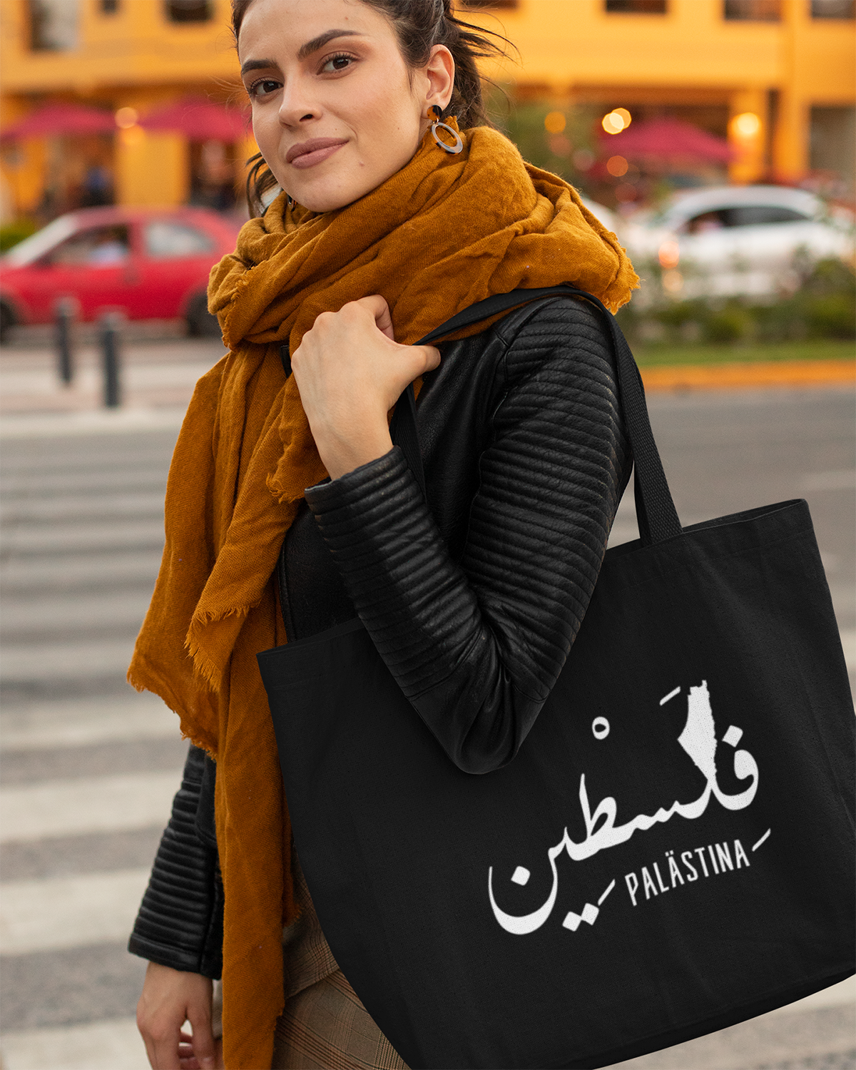 Palästina + Arabic Script & Map Eco Tote Bag