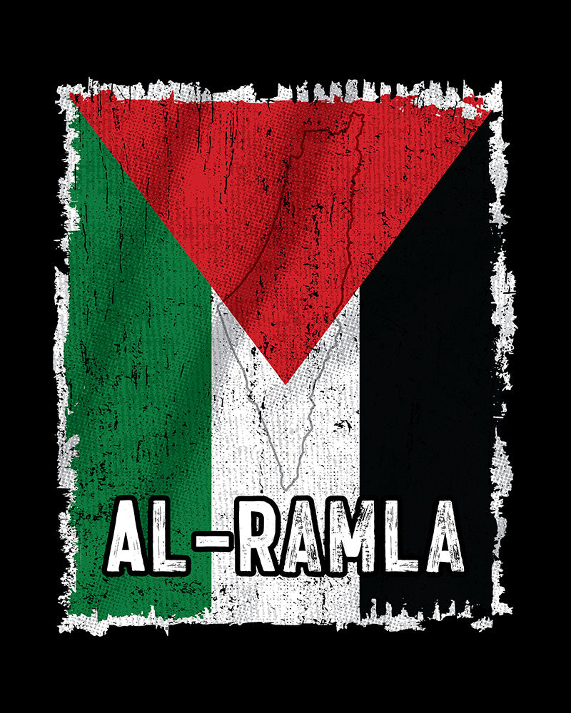 Palästina-Flagge und Stadt – Al-Ramla Unisex T-Shirt