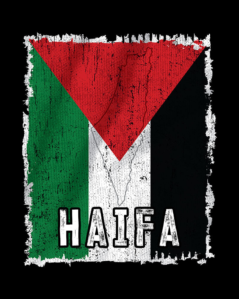 Drapeau et ville de Palestine - Sac fourre-tout écologique Haïfa