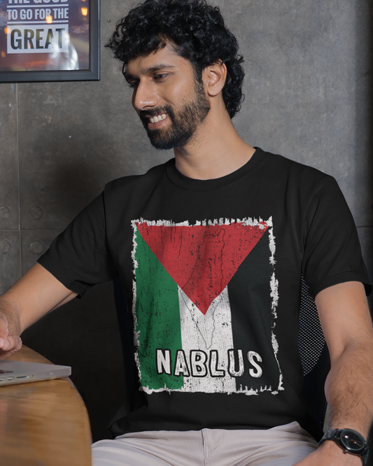 Palestine Flag & City - Nablus Unisex T-shirt