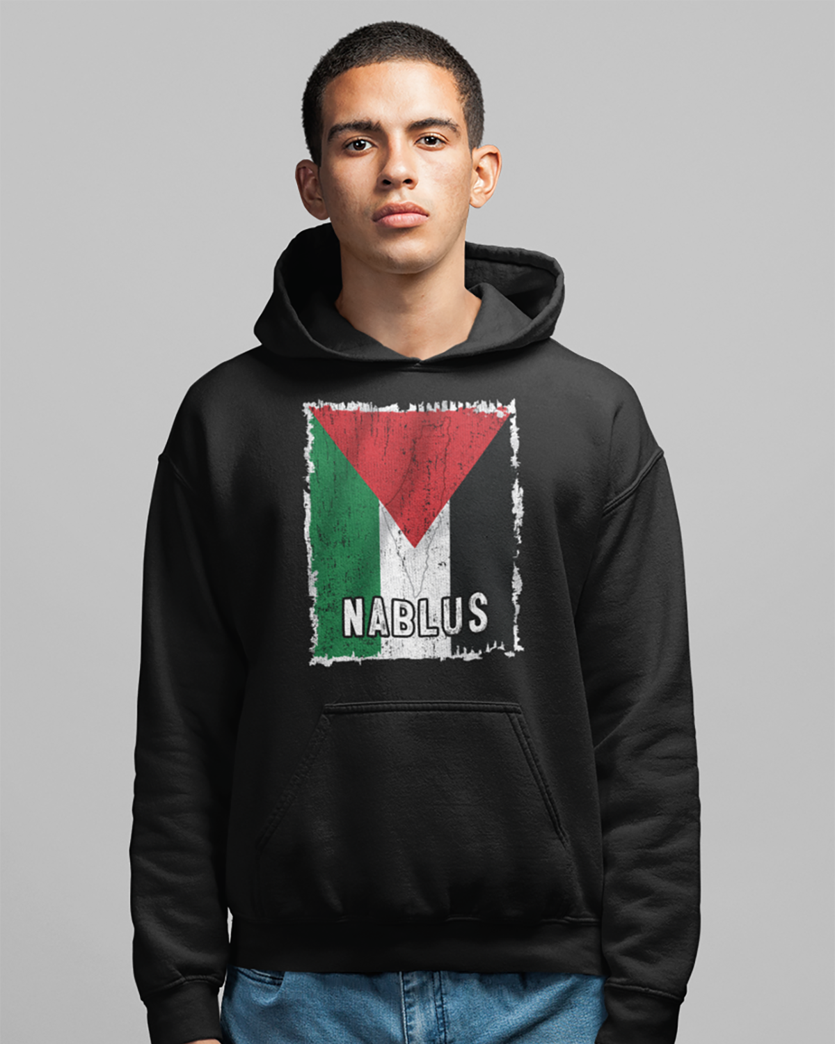 Drapeau et ville de Palestine - Sweat à capuche unisexe de Naplouse