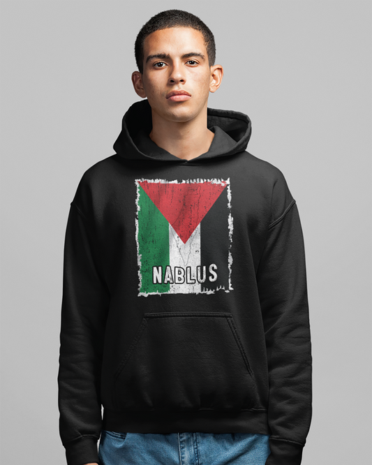 Palestine Flag & City - Nablus Unisex Hoodie