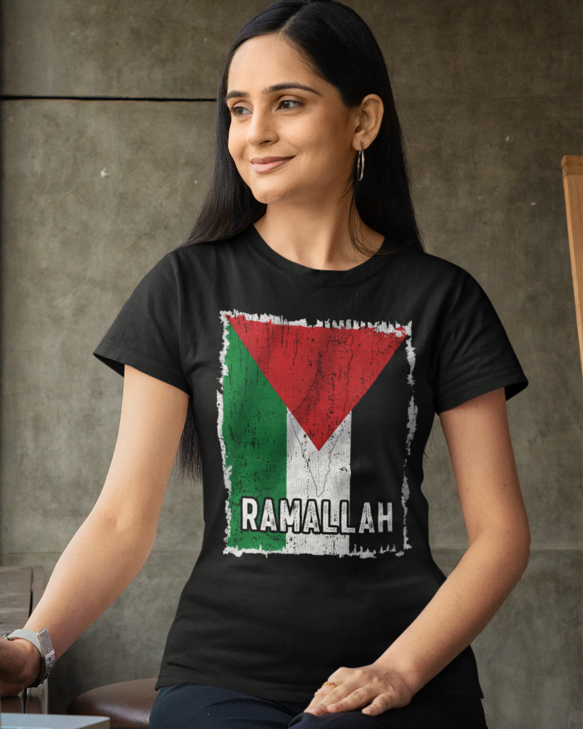 Palästina Flagge &amp; Stadt - Ramallah Unisex T-Shirt