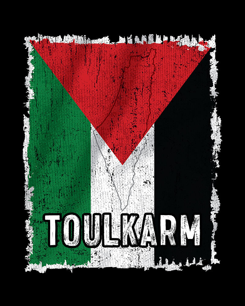 Palestine Flag & City - Toulkarm Unisex T-shirt