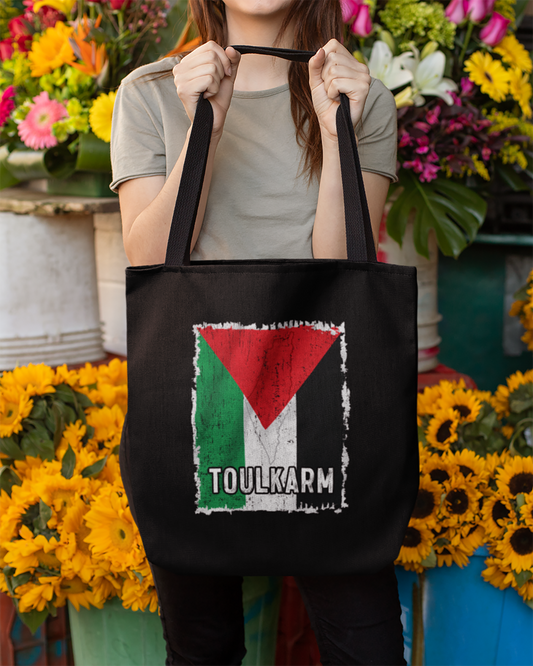 Palestine Flag & City - Toulkarm Eco Tote Bag