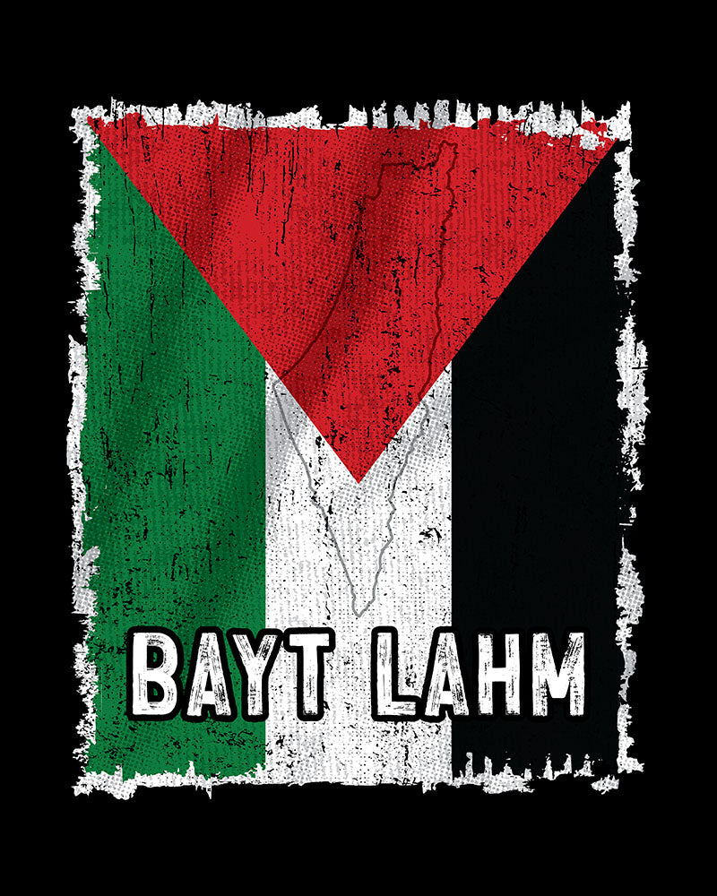 Drapeau et ville de Palestine - Bayt Lahm T-shirt unisexe