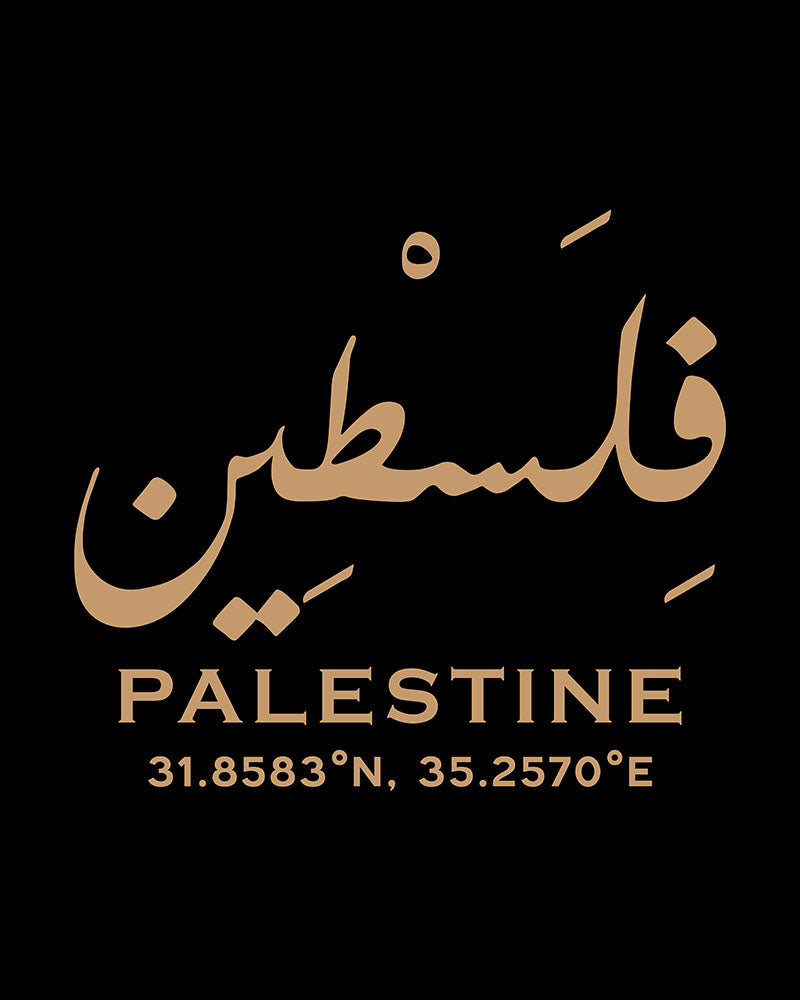 Palestine - Écriture arabe et localisation géographique Sweat à capuche unisexe