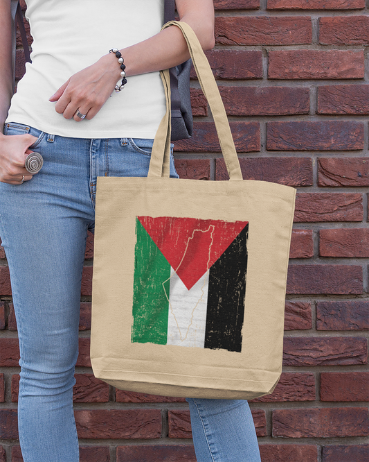 Palestine - Flag & Map Eco Tote Bag