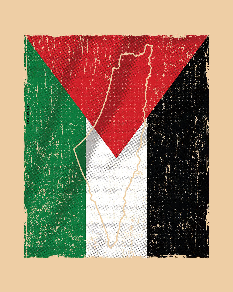 Palestine - Flag & Map Eco Tote Bag