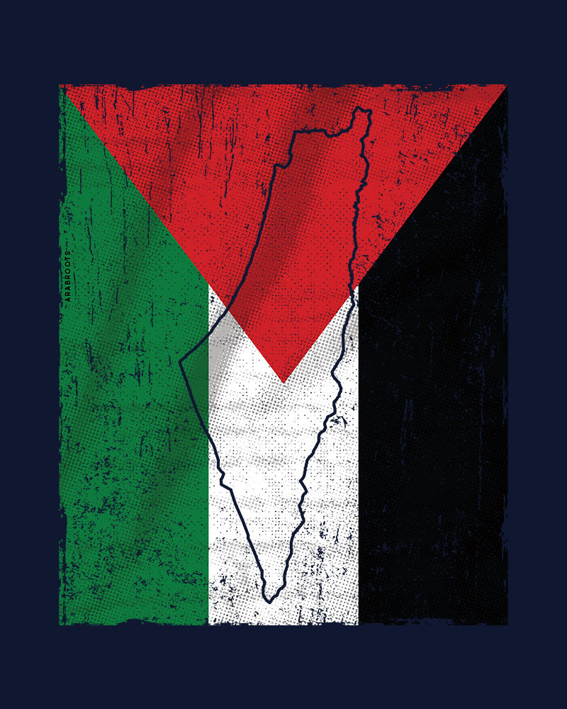 Palestine - Flag and Map Unisex T-shirt