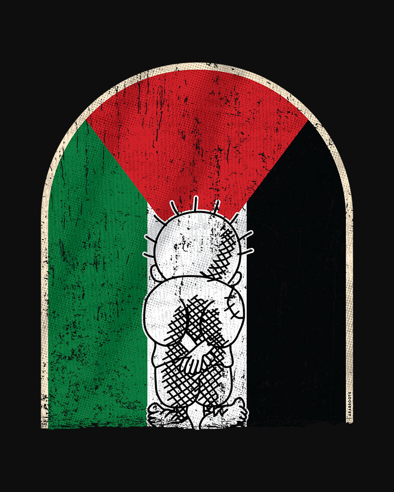 Palestine - Retro Vintage Flag with Handala Eco Tote Bag