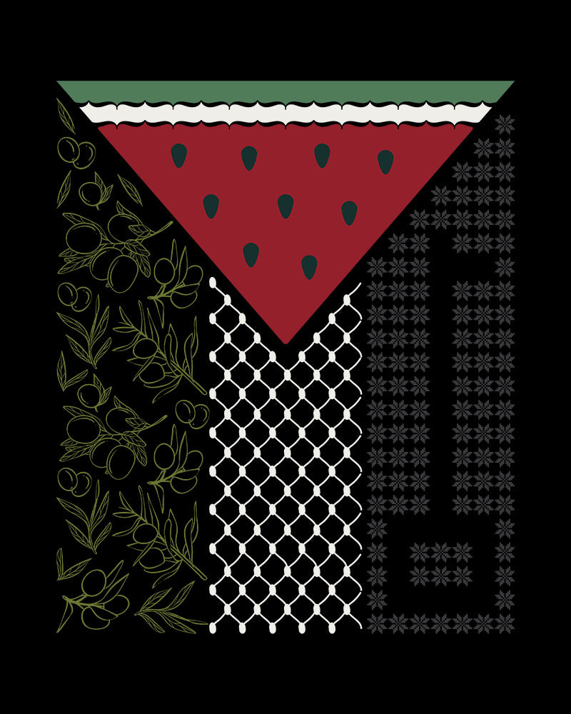 Palestine Flag Symbols Unisex T-shirt