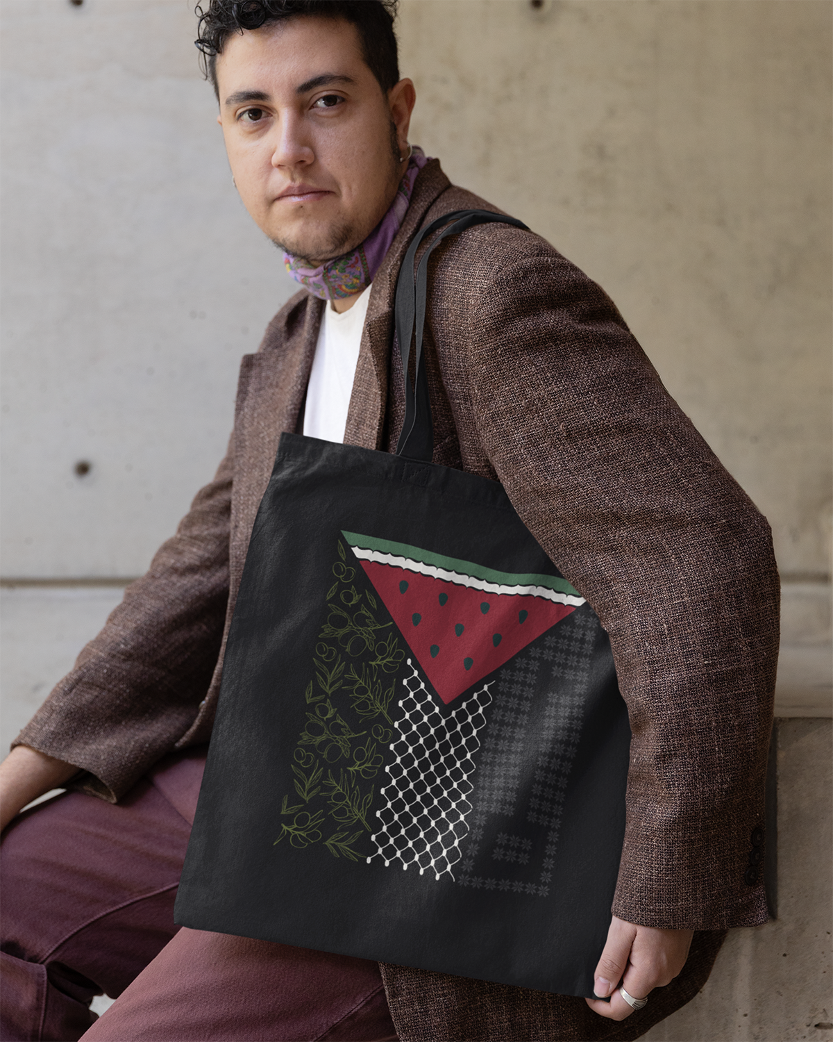 Palestine Flag Symbols Eco Tote Bag