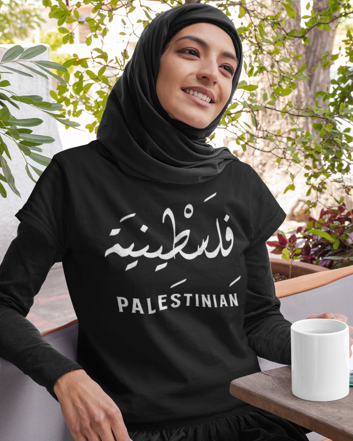 Palästinensisches + arabisches Skript V2 Unisex T-Shirt