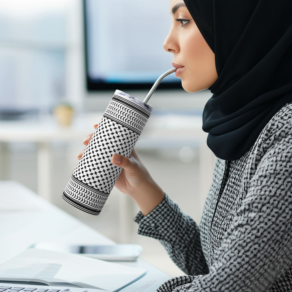 Palestinian Kufiyah Stainless Steel Tumbler