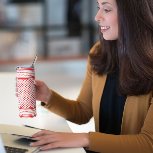 Red Kufiyah Stainless Steel Tumbler