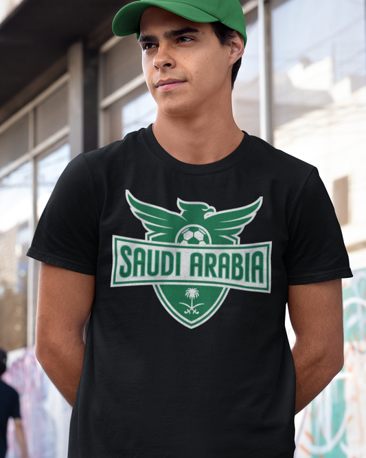 Von der saudi-arabischen Fußballmannschaft inspiriertes Design-Unisex-T-Shirt