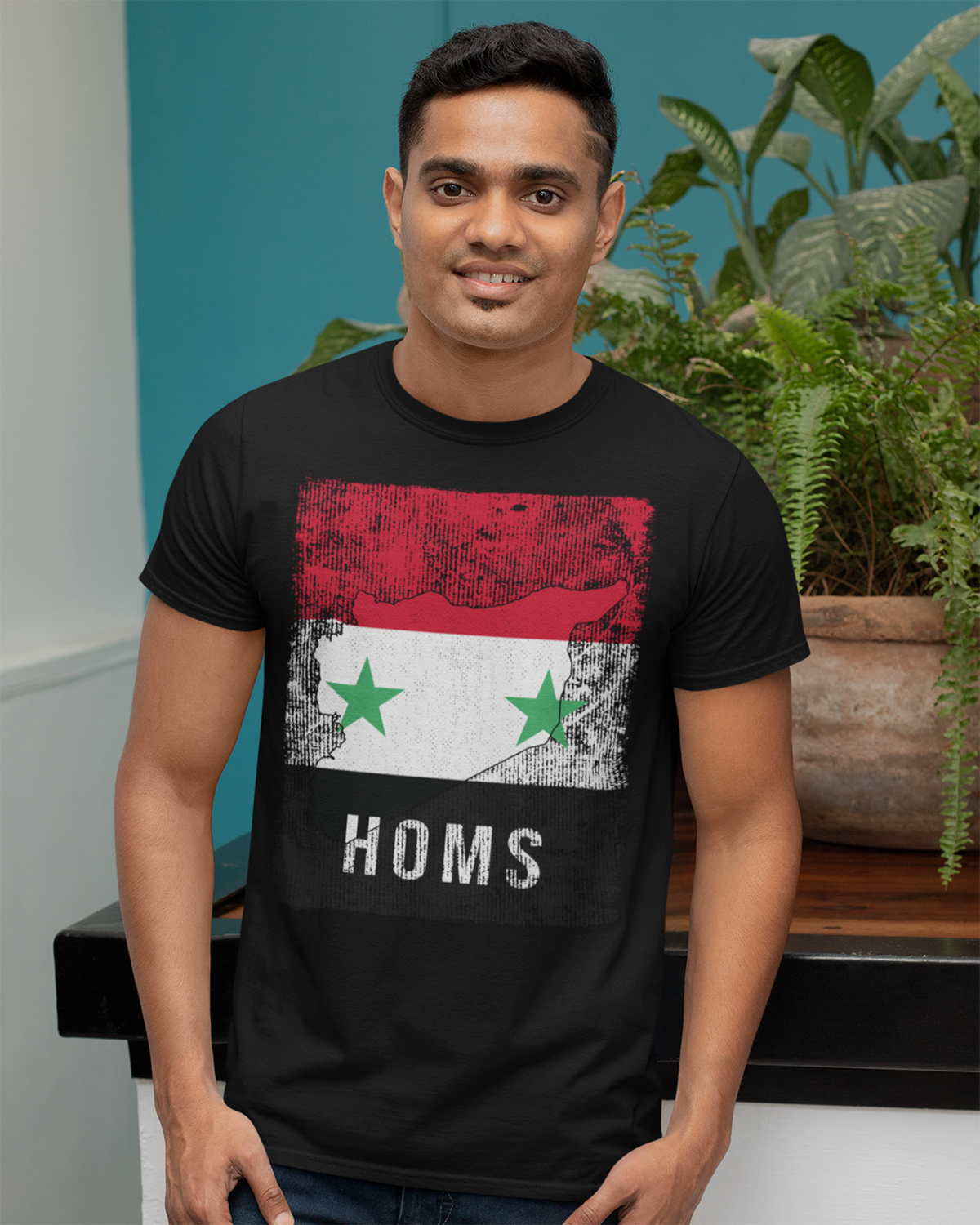 Syria Flag, Map & City - Homs Unisex T-shirt