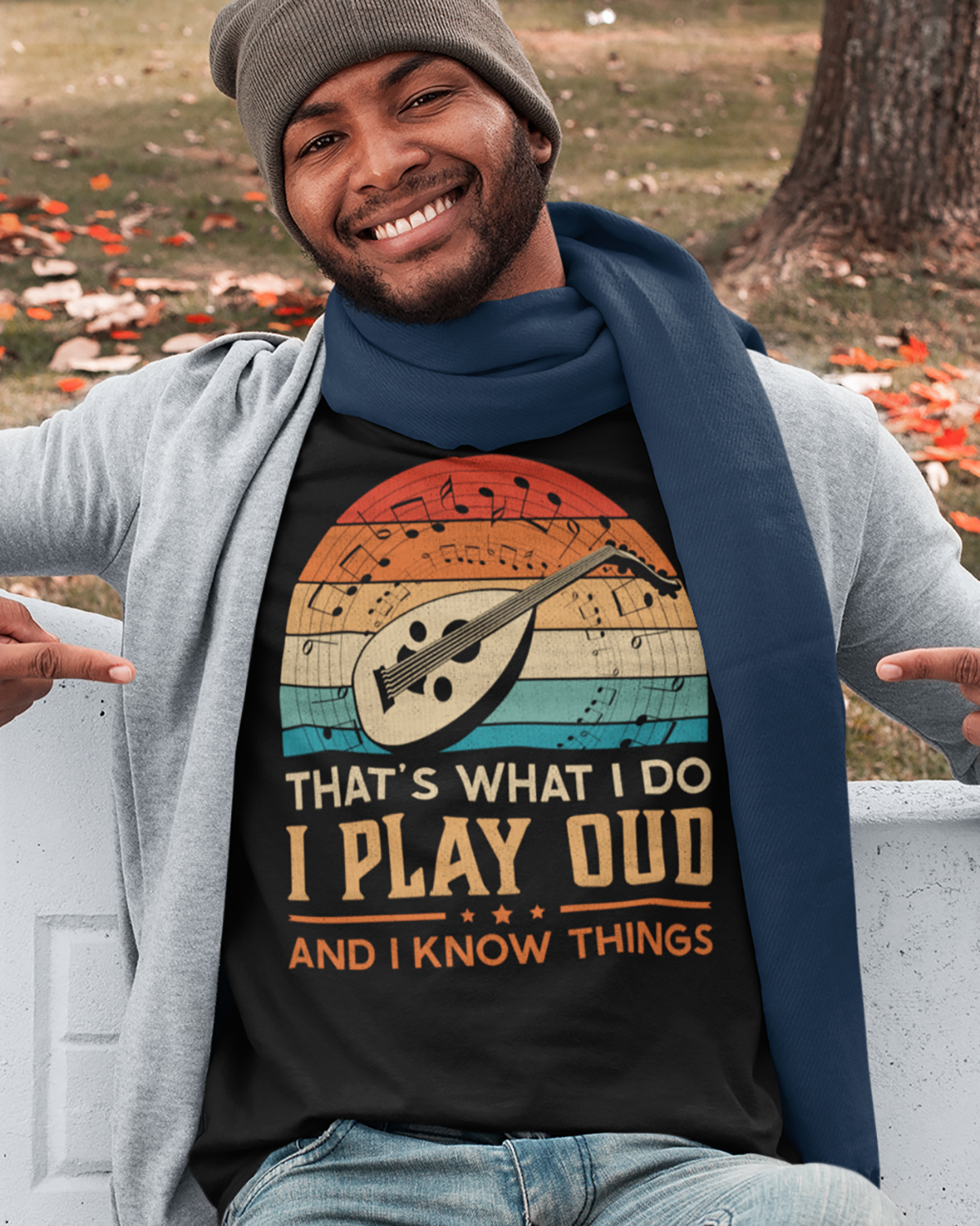 Das ist es, was ich tue, ich spiele Oud und ich weiß Dinge – Unisex-T-Shirt