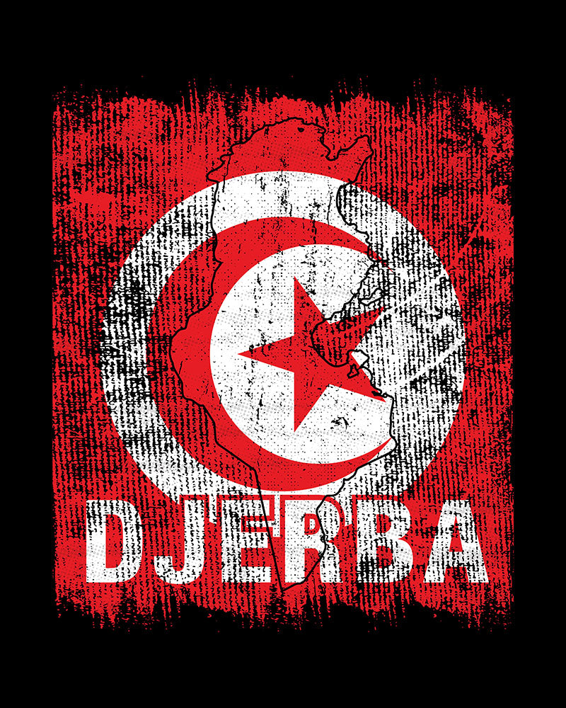 Tunesien Flagge &amp; Stadt - Djerba Unisex T-Shirt