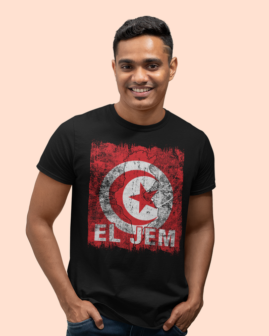 Tunisia Flag & City - El Jem Unisex T-shirt