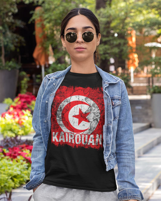 Tunisia Flag & City - Kairouan Unisex T-shirt