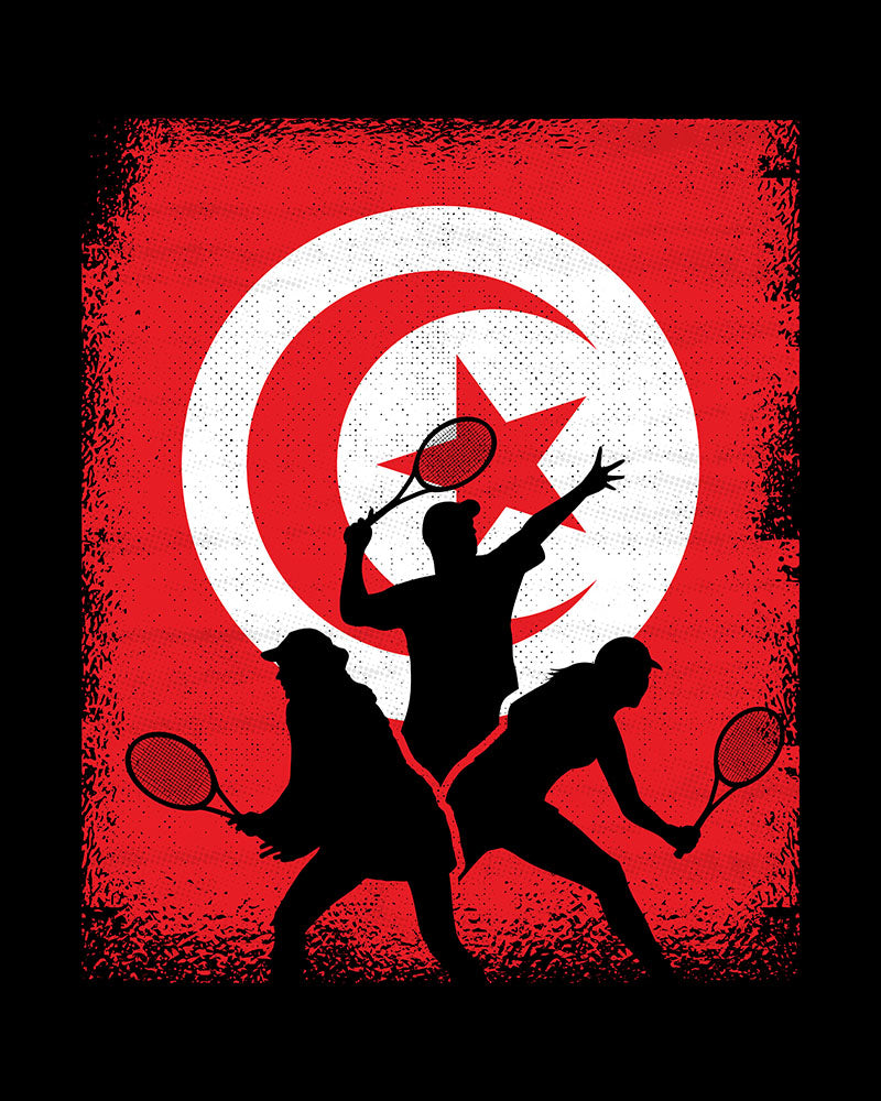 T-shirt unisexe drapeau et tennis de la Tunisie