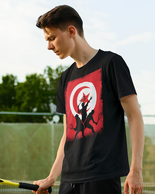 Tunisia Flag & Tennis Unisex T-shirt