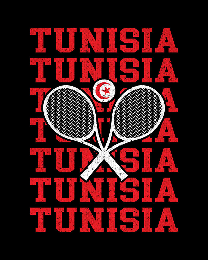 Tunisia Tennis - Flag Color Unisex T-shirt