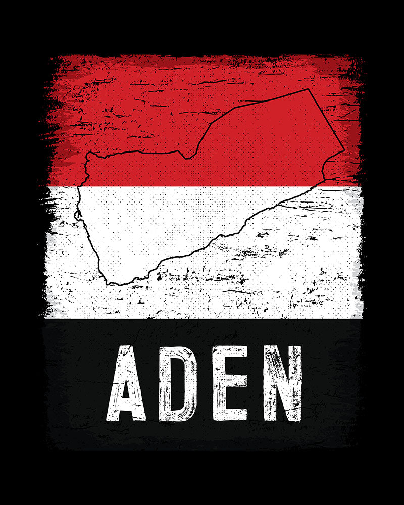 Drapeau et ville du Yémen - Aden T-shirt unisexe