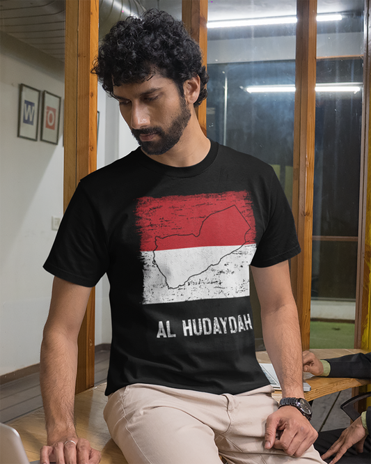 Yemen Flag & City - Al Hudaydah Unisex T-shirt