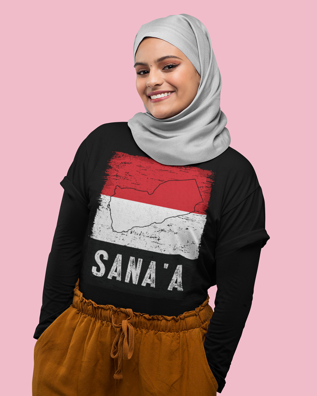 Drapeau et ville du Yémen - Sanaa T-shirt unisexe