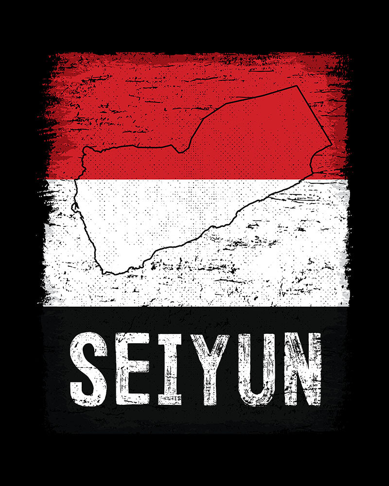 Drapeau et ville du Yémen - Seiyun T-shirt unisexe