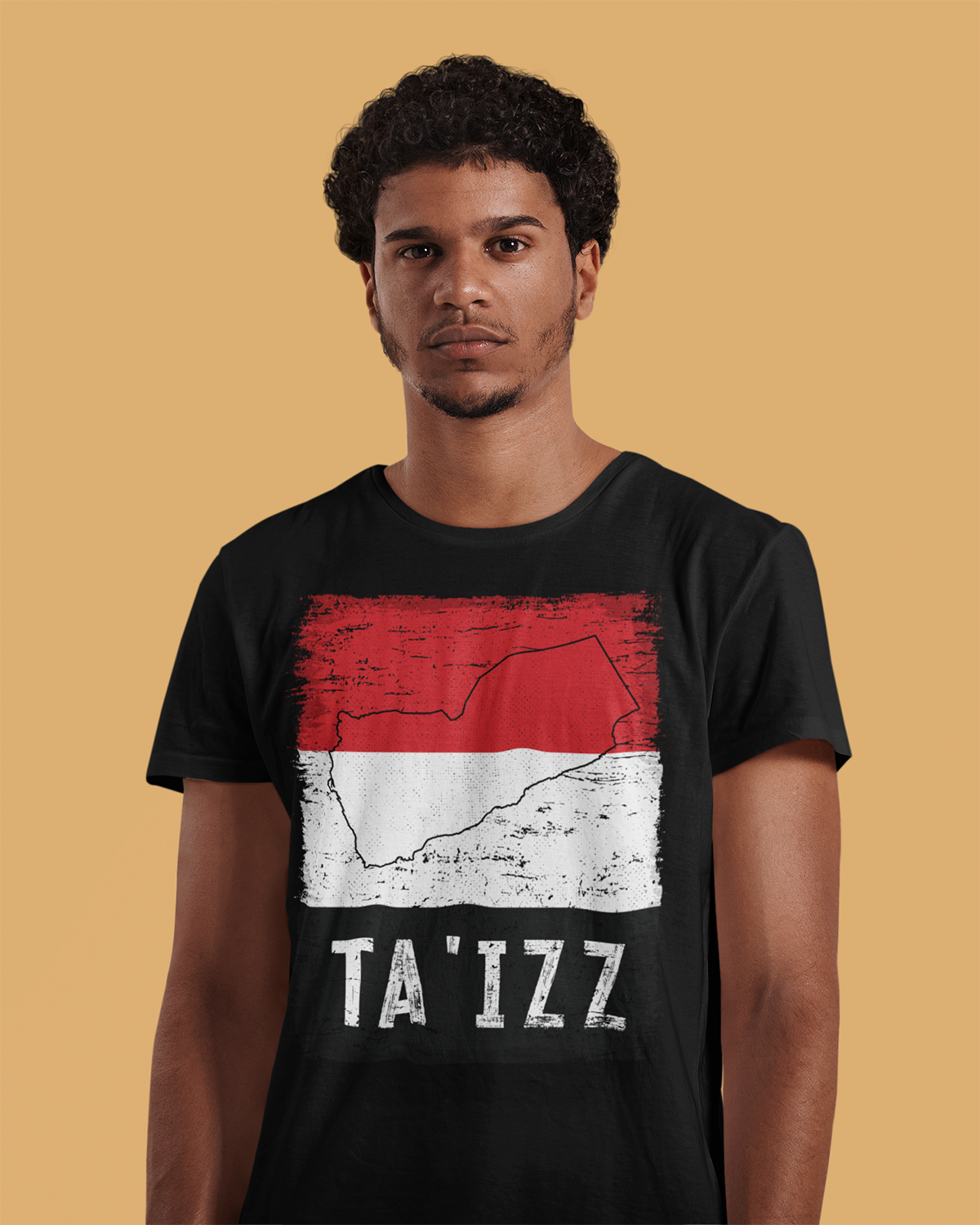 Drapeau et ville du Yémen - T-shirt unisexe Ta'izz