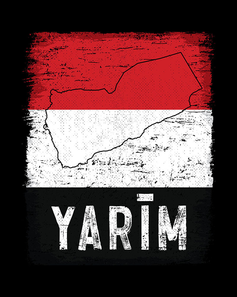 Drapeau et ville du Yémen - Yarīm T-shirt unisexe