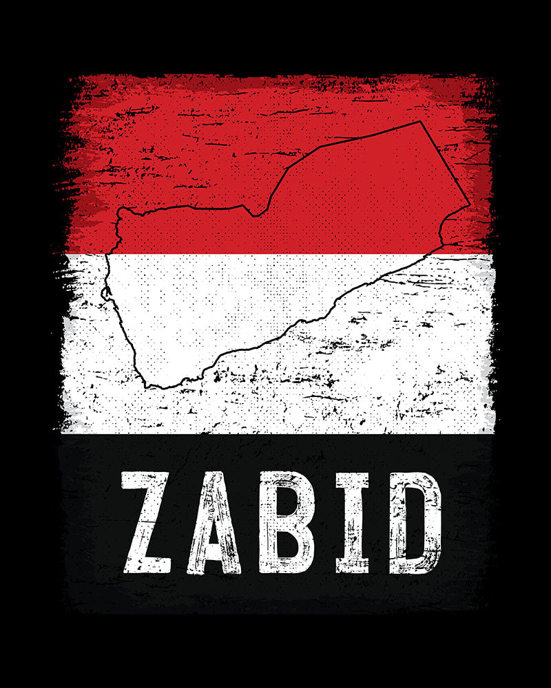 Drapeau et ville du Yémen - Zabid T-shirt unisexe