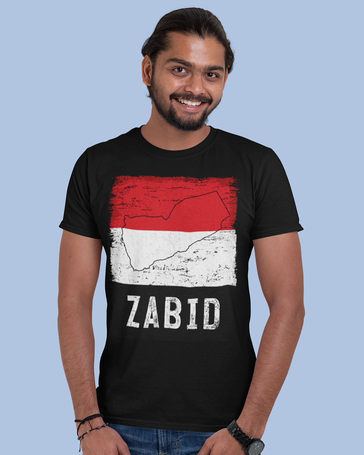 Drapeau et ville du Yémen - Zabid T-shirt unisexe