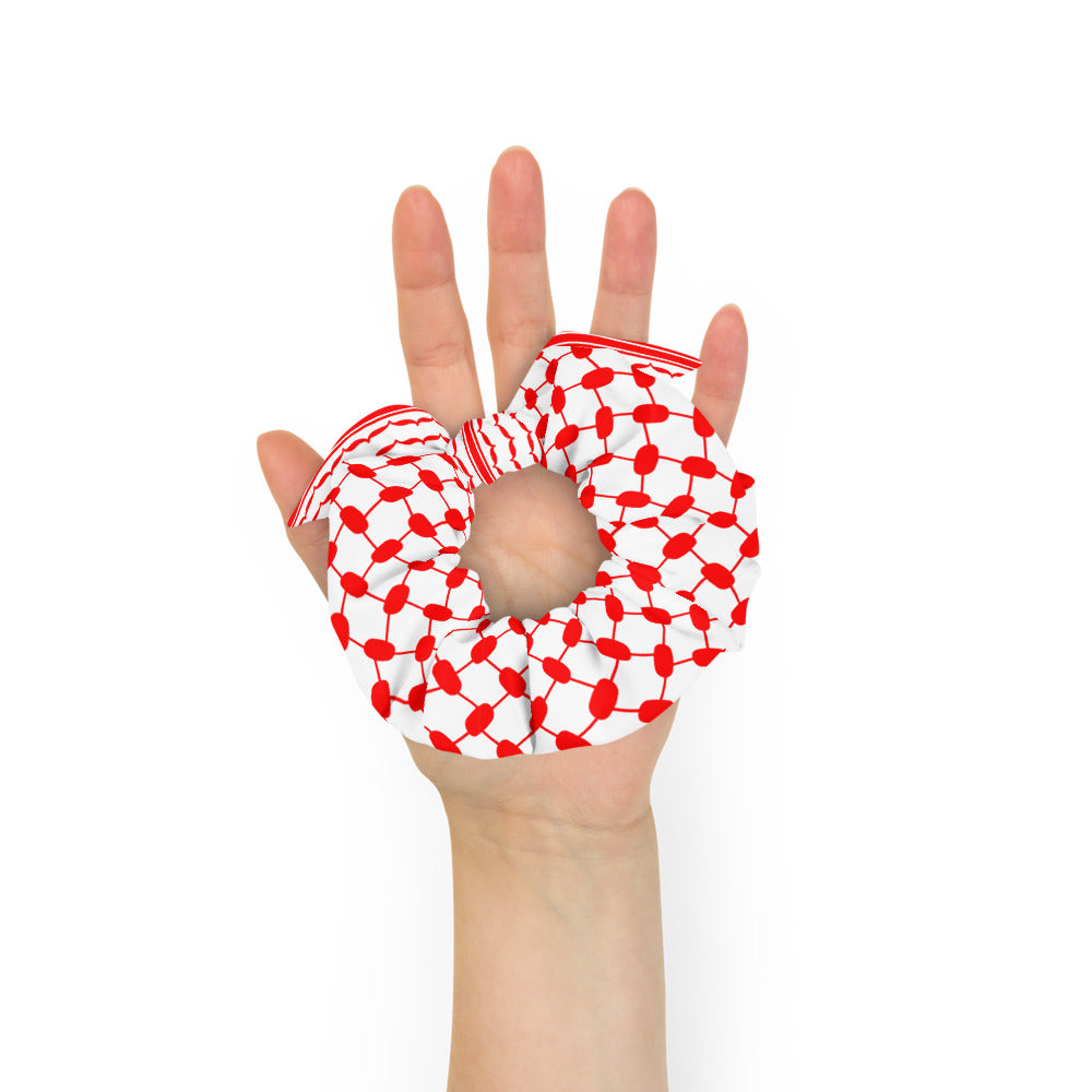 Red Kufiyah Recycled Scrunchie