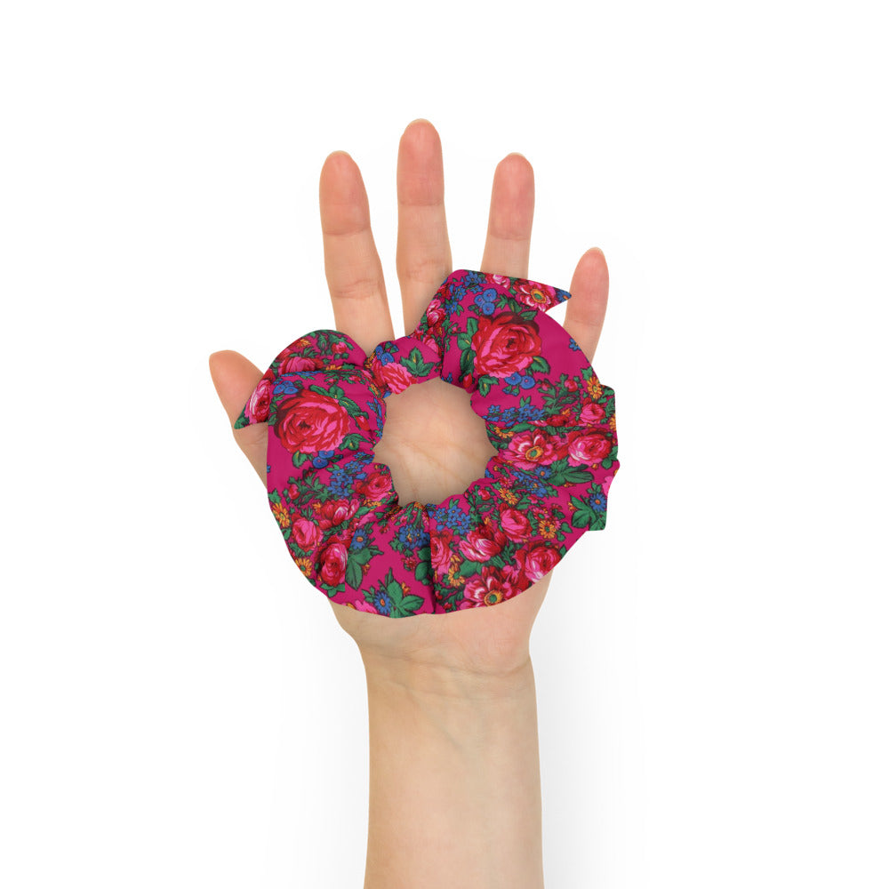 Tunisian Rose Recycled Scrunchie - Fuchsia