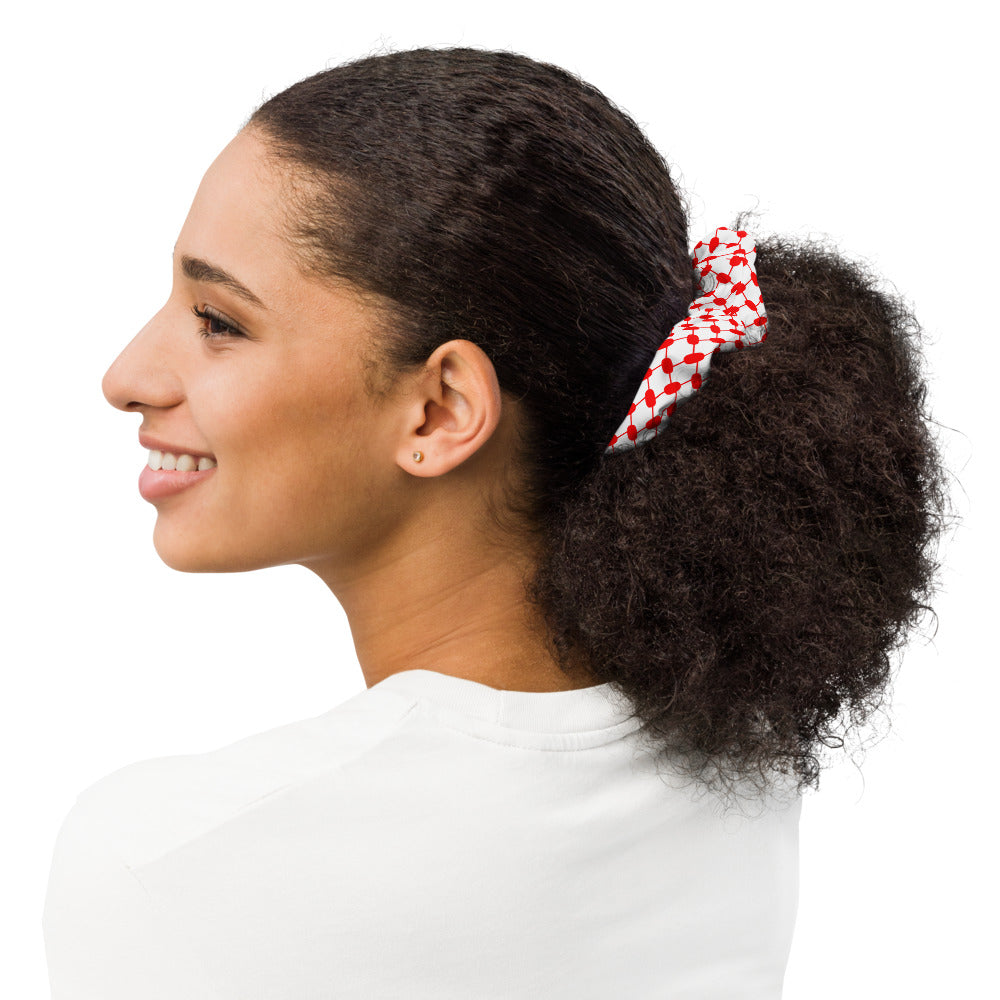 Red Kufiyah Recycled Scrunchie