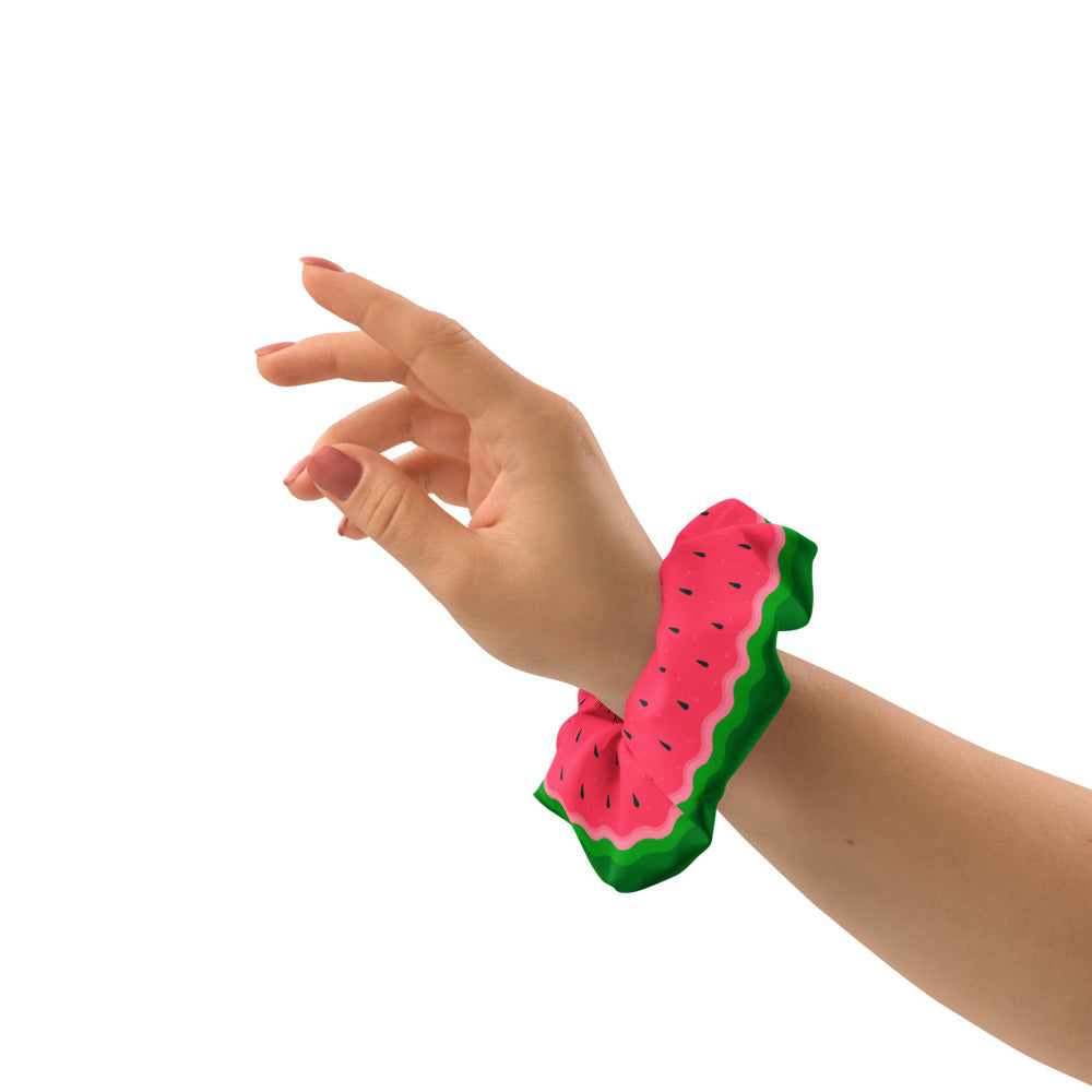 Palestine Watermelon Recycled Scrunchie