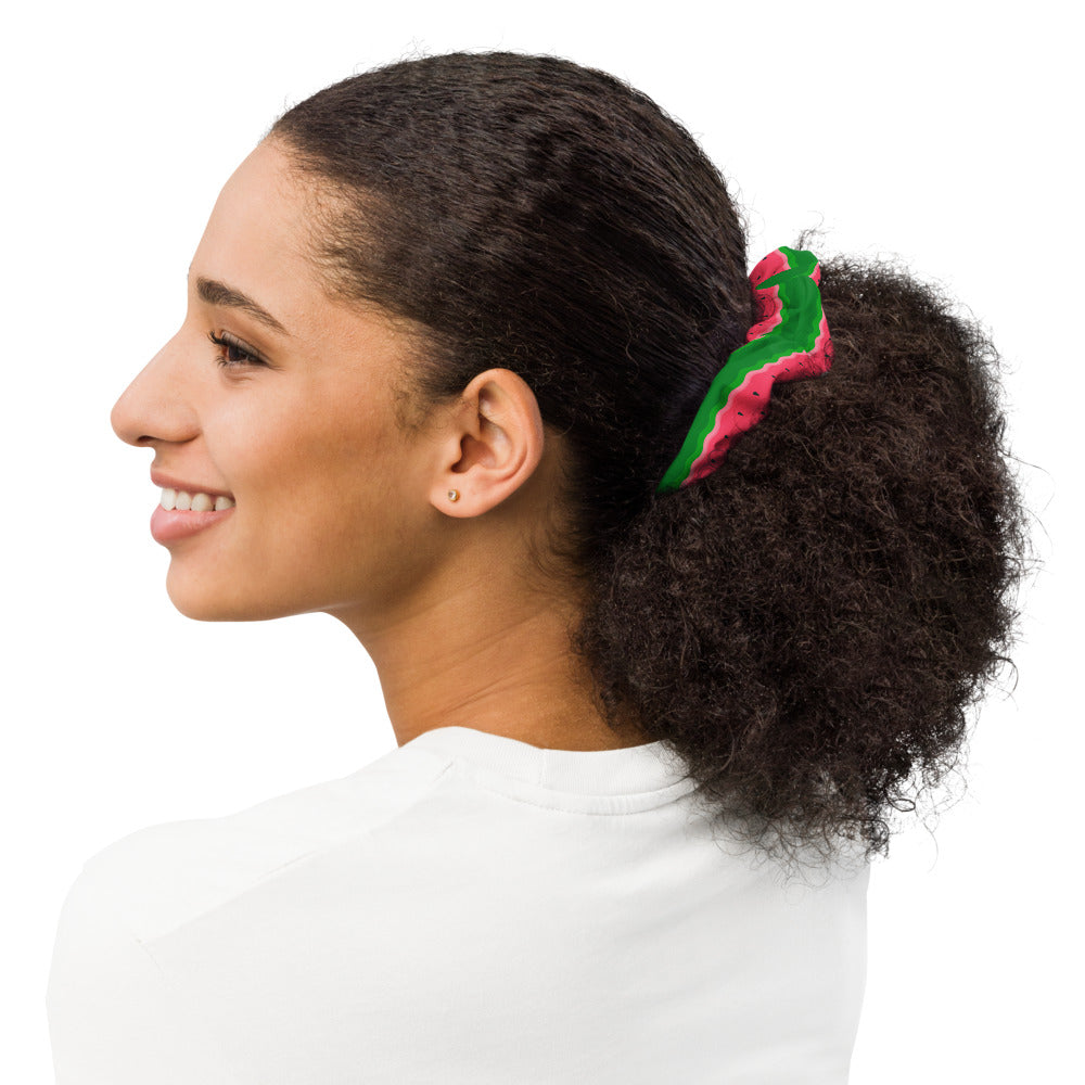 Palestine Watermelon Recycled Scrunchie