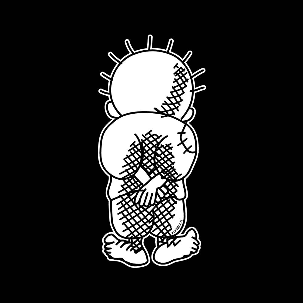 Handala Black Glossy Mug