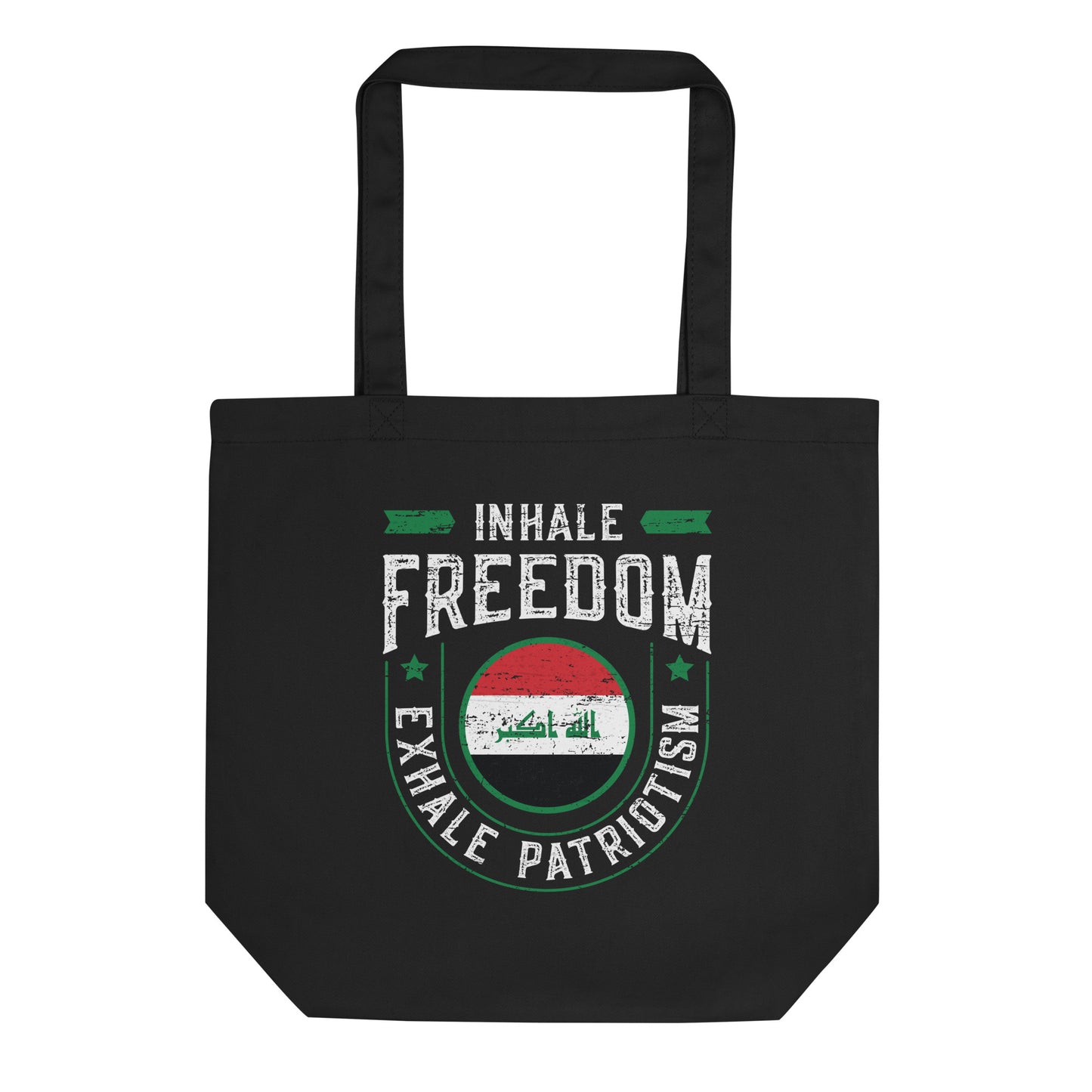 Inhale Freedom Exhale Patriotism - Iraq Eco Tote Bag