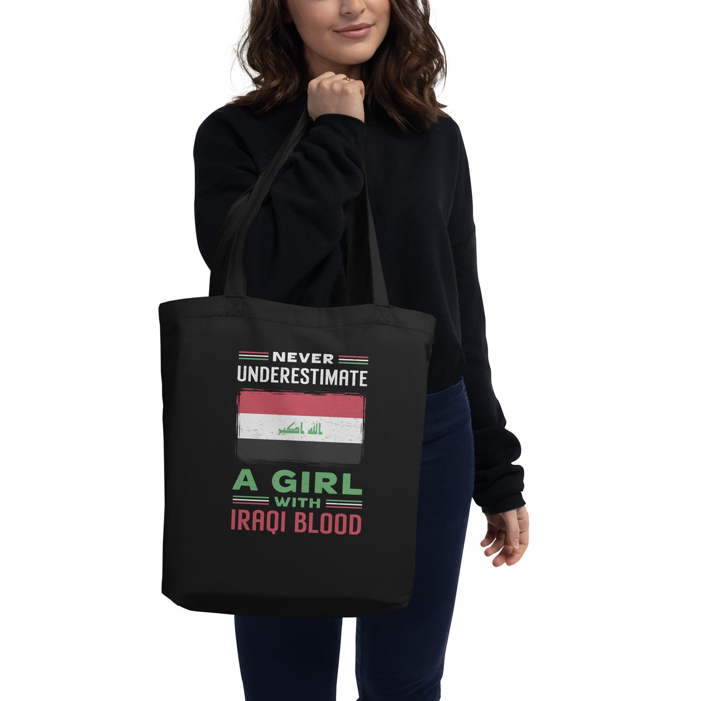 Iraqi Blooded Woman Quote Eco Tote Bag