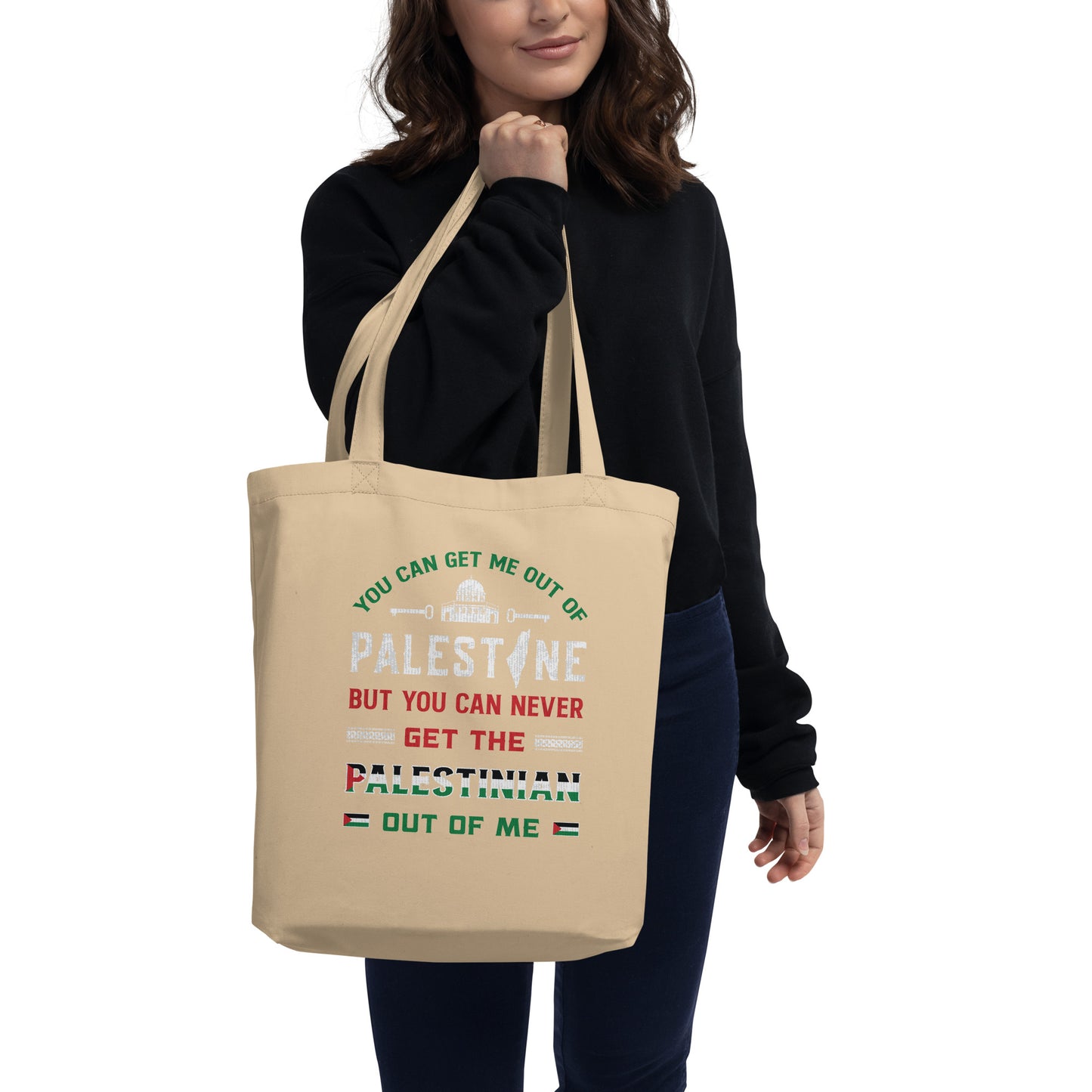 Palestinian Patriotic Quote Eco Tote Bag